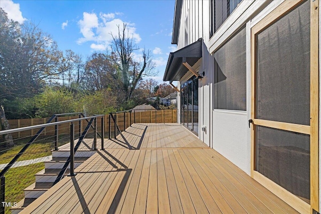 view of wooden terrace