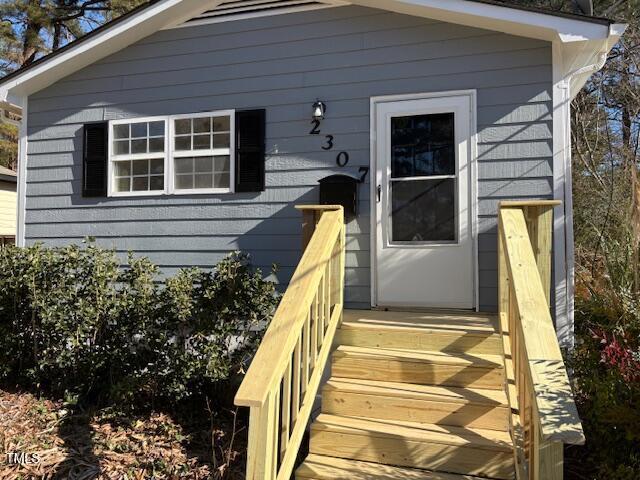 view of doorway to property