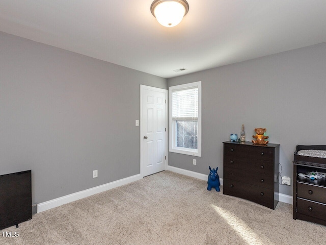 view of carpeted bedroom