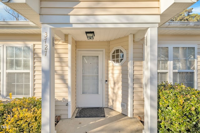 view of doorway to property