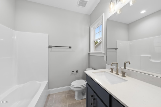 2625 Silver Gate Ct, Wake Forest, NC 27587 - bathroom featuring vanity, tile patterned flooring, and tub / shower combination