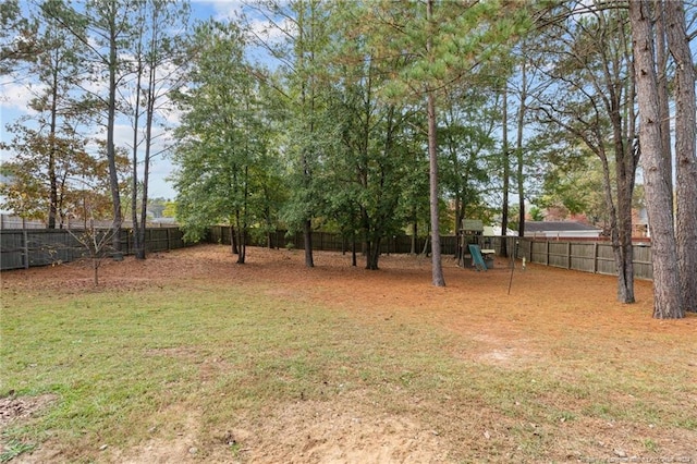 view of yard featuring a playground