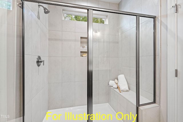 bathroom with walk in shower