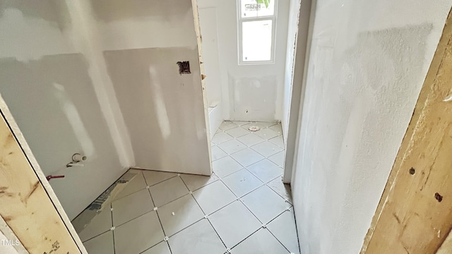 bathroom with tile patterned flooring