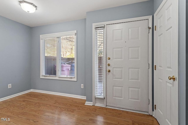 foyer entrance featuring light hardwood / wood-style floors