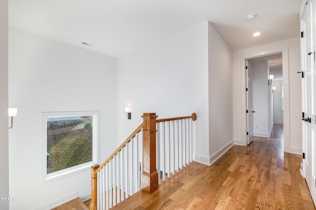 hall featuring light hardwood / wood-style floors