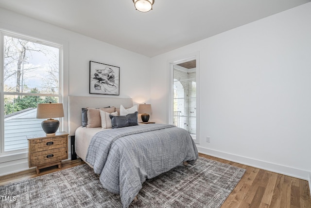 bedroom featuring hardwood / wood-style flooring