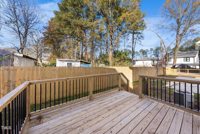 wooden terrace with central AC