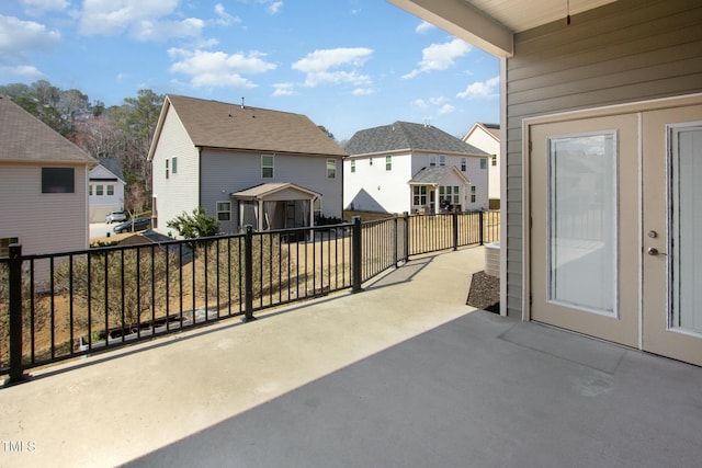 view of patio / terrace featuring a residential view