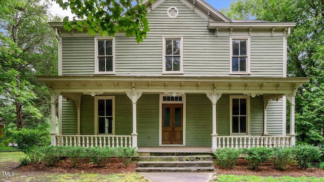 italianate house with covered porch