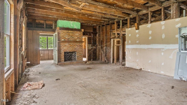 miscellaneous room featuring a fireplace