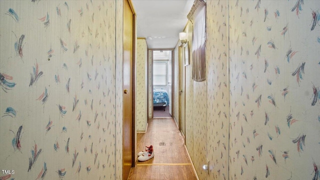 hallway featuring hardwood / wood-style flooring