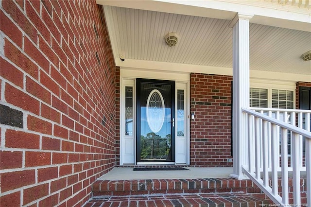 4419 Cameron Rd, Hope Mills, NC 28348 - property entrance with covered porch and brick siding