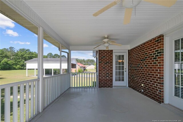 4419 Cameron Rd, Hope Mills, NC 28348 - view of patio / terrace with ceiling fan