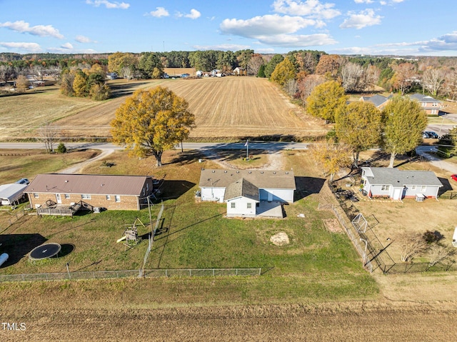 bird's eye view with a rural view