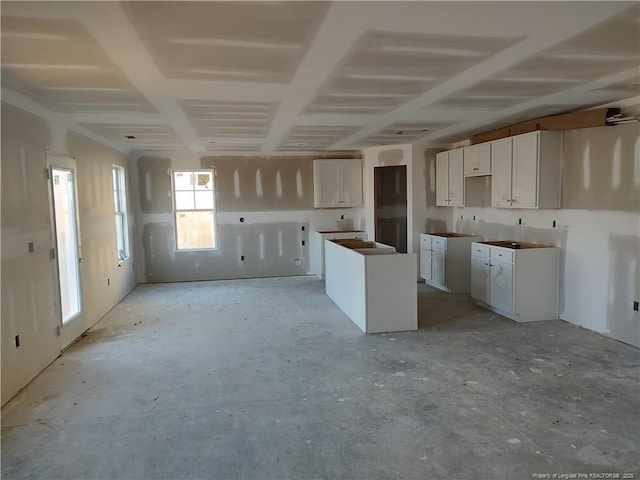 kitchen with white cabinetry