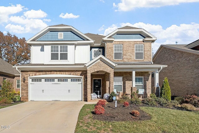 craftsman-style house with a garage