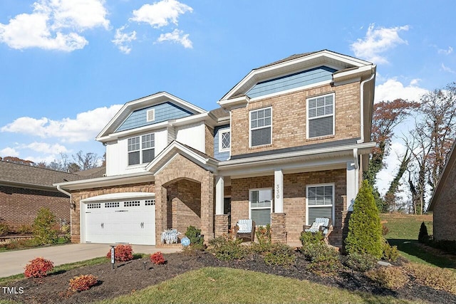 craftsman house featuring a garage