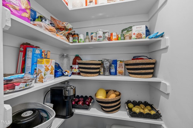 view of pantry