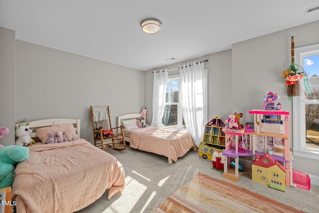 view of carpeted bedroom