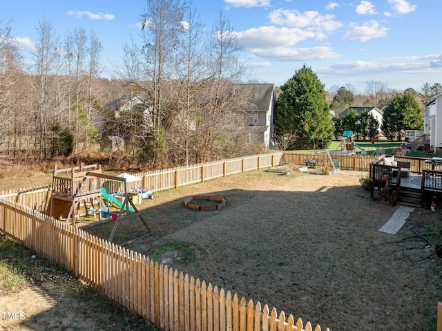 view of jungle gym