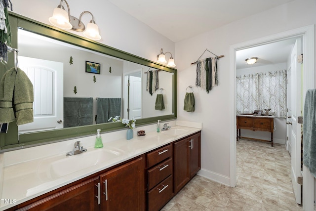 bathroom featuring vanity