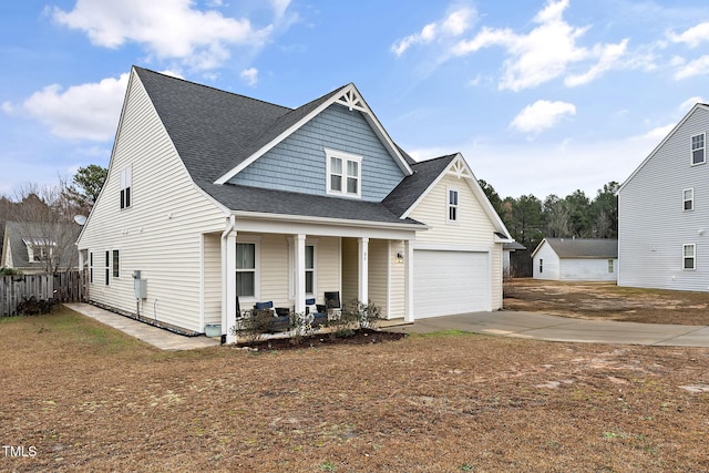 view of front of property with covered porch