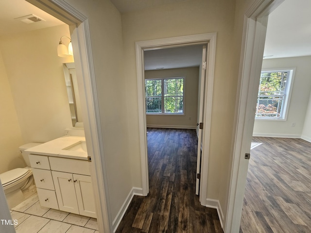 hallway featuring light wood-type flooring