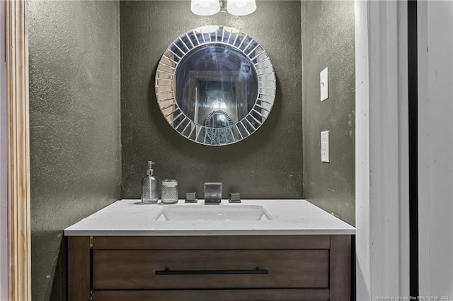 5814 Valhalla Ct, Fayetteville, NC 28304 - bathroom with a textured wall and vanity