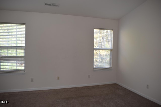 carpeted empty room with a healthy amount of sunlight