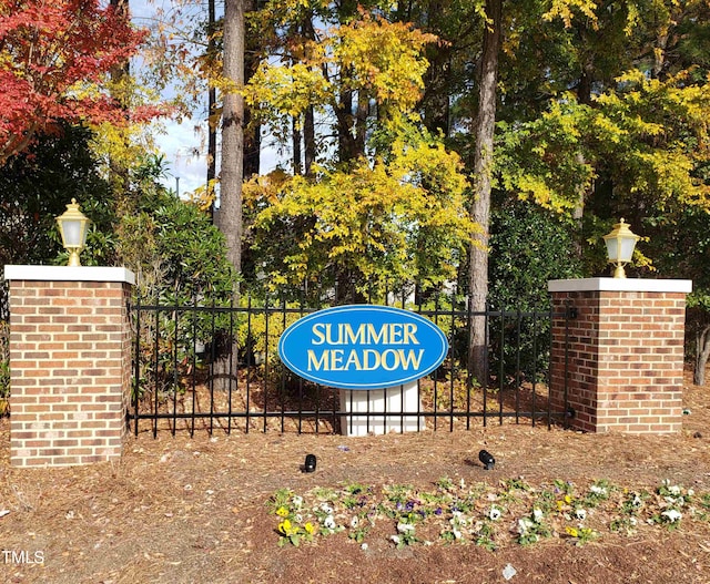 view of community sign