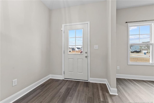 entryway featuring dark hardwood / wood-style floors