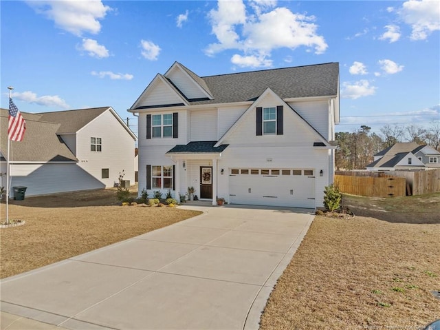 view of front of home featuring a garage