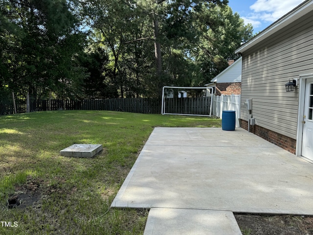 view of yard featuring a patio