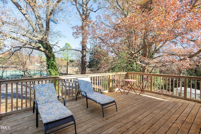 view of wooden terrace