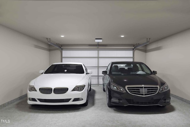 garage featuring baseboards