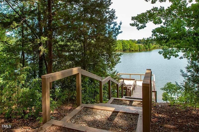 1204 Holding Village Way, Wake Forest, NC 27587 - view of property's community with a water view and a dock