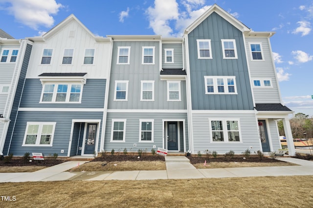 multi unit property with board and batten siding