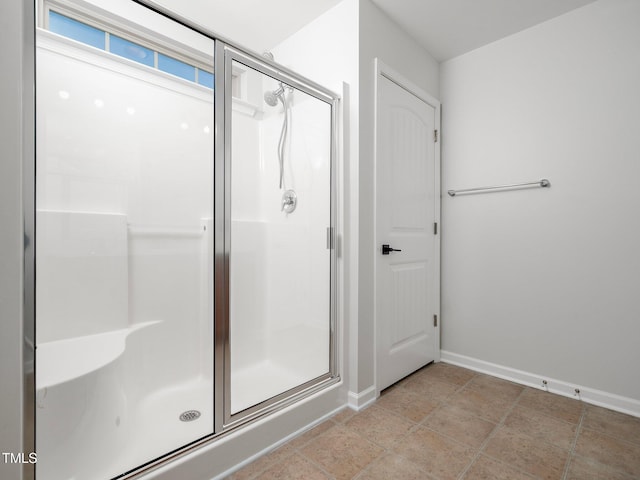 bathroom featuring walk in shower