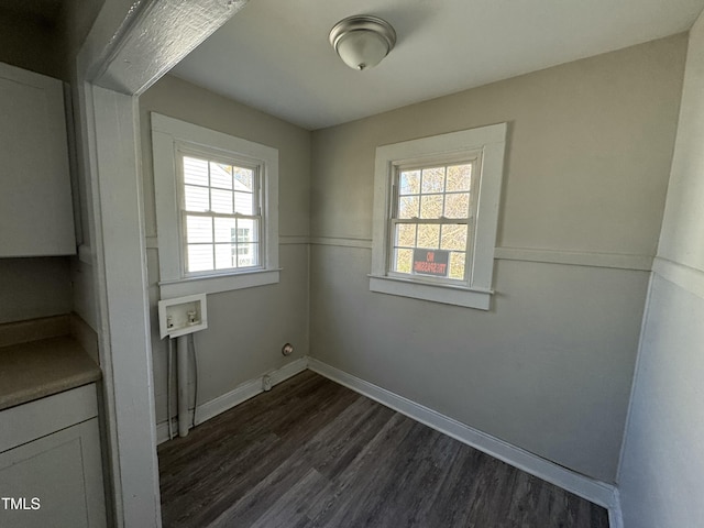 interior space featuring dark hardwood / wood-style floors and a healthy amount of sunlight