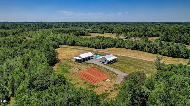 drone / aerial view featuring a rural view