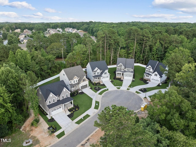 2624 Silver Gate Ct, Wake Forest, NC 27587 - aerial view of property and surrounding area with a forest and nearby suburban area