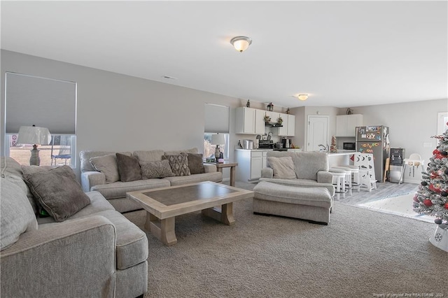 view of carpeted living room