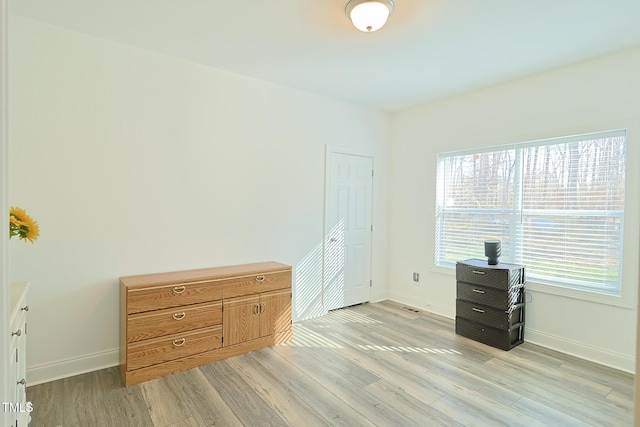 bedroom featuring light hardwood / wood-style floors