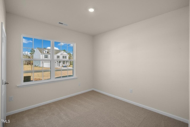 view of carpeted empty room