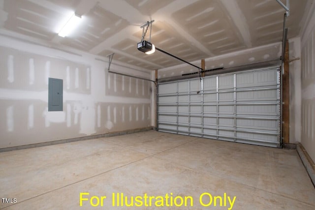 212 Rawhide Dr, Louisburg, NC 27549 - garage featuring electric panel and a garage door opener