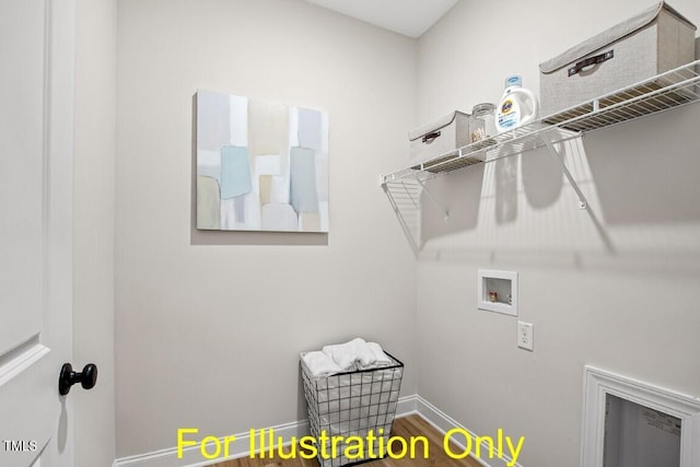 212 Rawhide Dr, Louisburg, NC 27549 - laundry room with washer hookup and wood finished floors