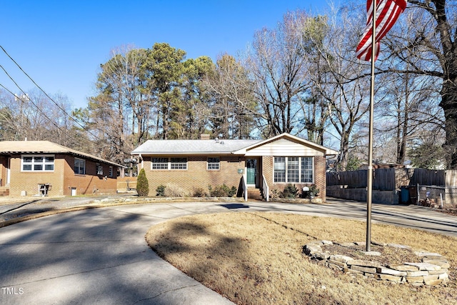 view of ranch-style home