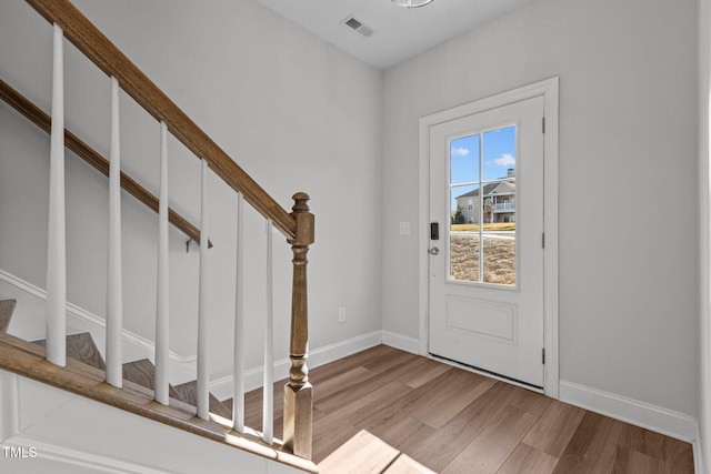 entryway featuring light wood-type flooring