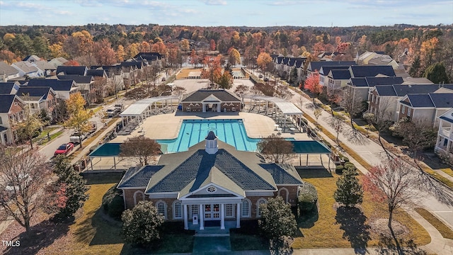 birds eye view of property